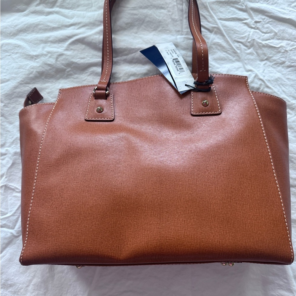 Dooney & Bourke - NWT Brown Saffiano Leather Purse - Picture 2 of 14